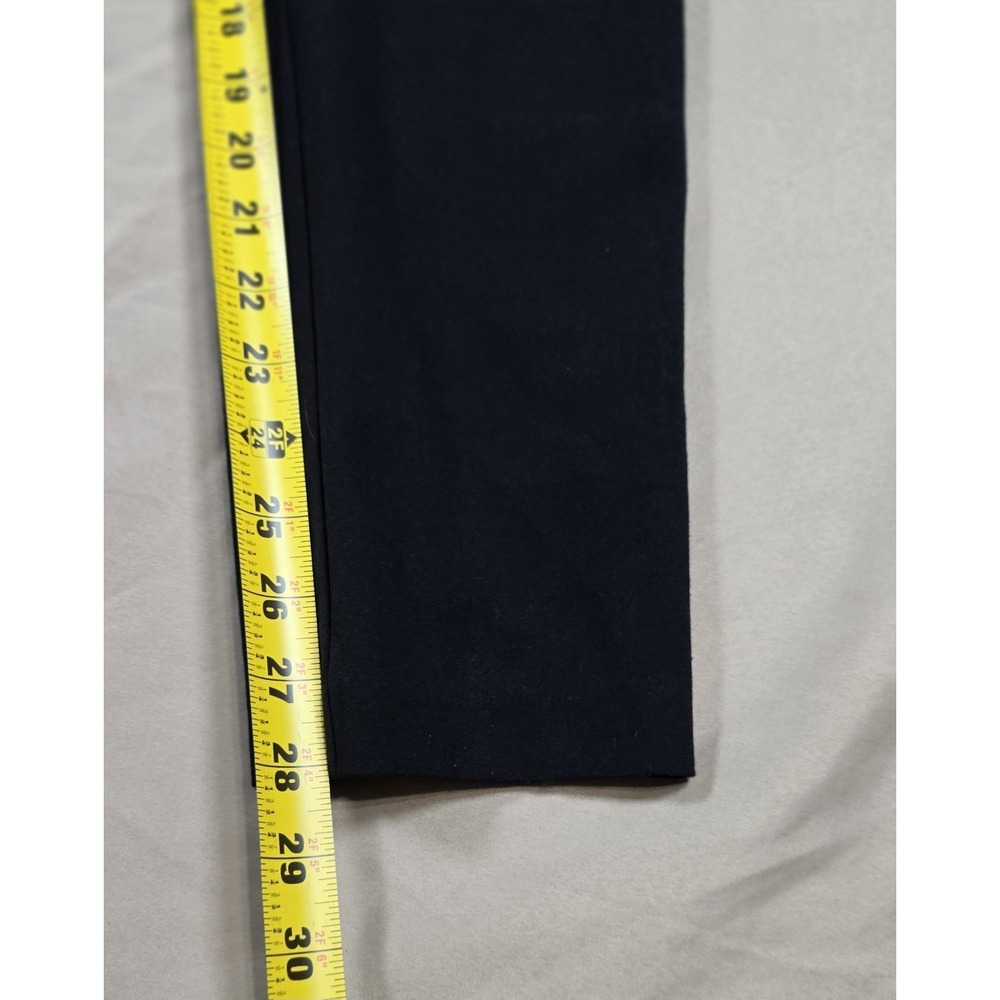Calvin Klein Womens Sz2 Black Dress Pants Gold Zipper Accent Stretch - Picture 10 of 11